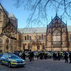 Domplatz in Münster während des G7 Treffens