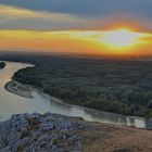 Donau bei Sonnenuntergang