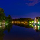 Donau in Ulm bei Nacht