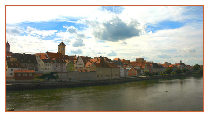 Donaublick auf Regensburg