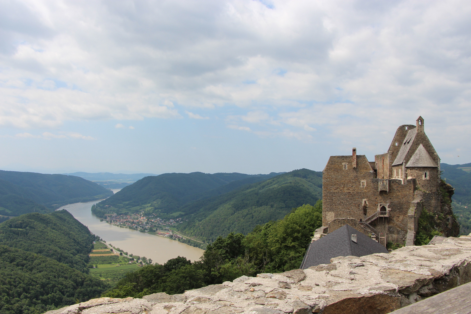 Donaublick von Burg Aggstein, Wachau