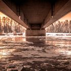 Donaubrücke im Winter