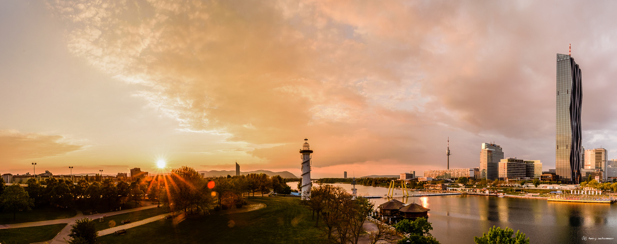 donauinsel - blickrichtung leopoldsberg