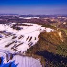 Donauschleife bei Irndorf - Schnee und Grün nebenan