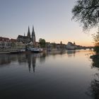 Donauufer Sonnenuntergang