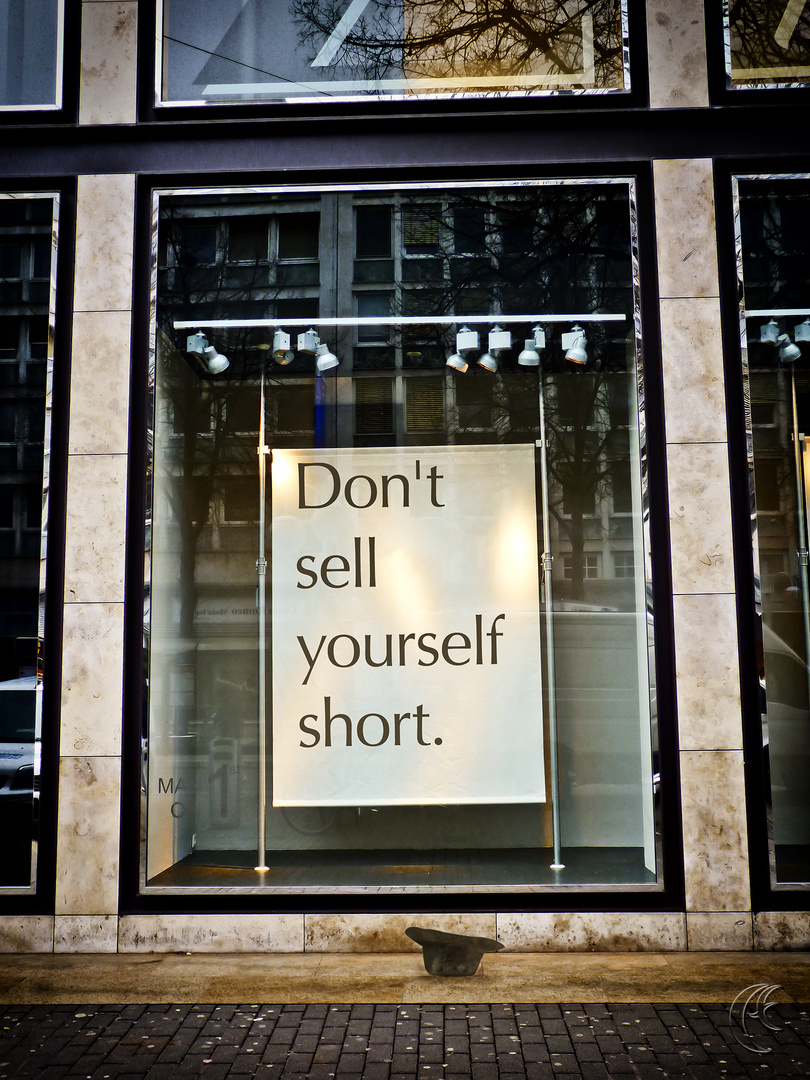 Don't sell yourself short.