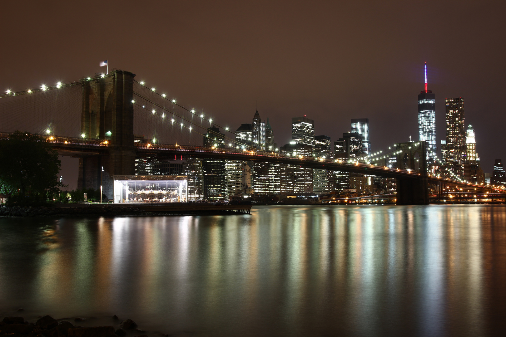 Donwtown Manhatten von Brooklyn