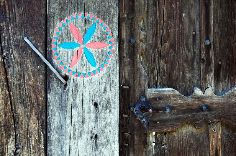 Door of rural house