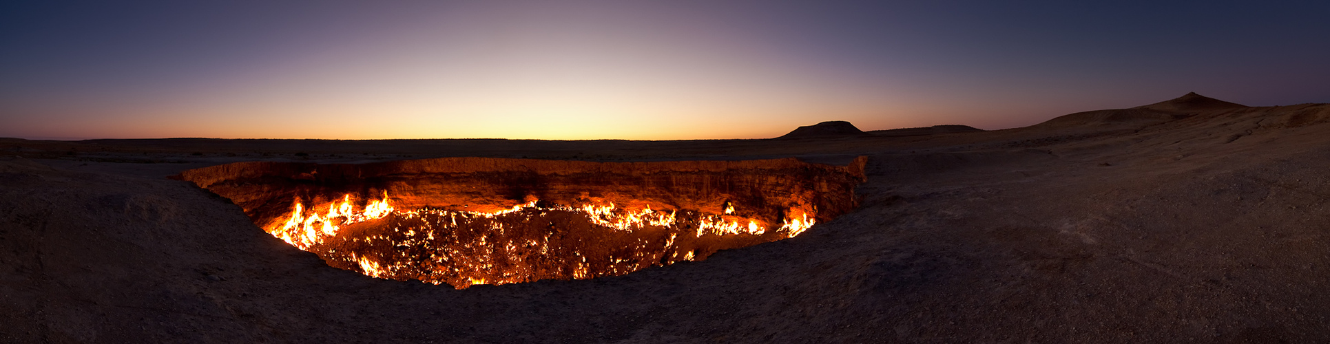 Door To Hell Darvaza Gas Crater Turkmenistan Foto Bild
