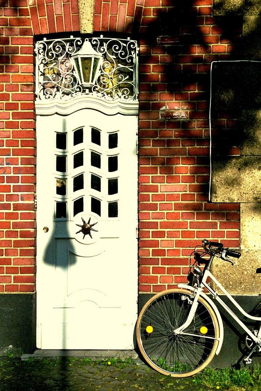 Door with a bike