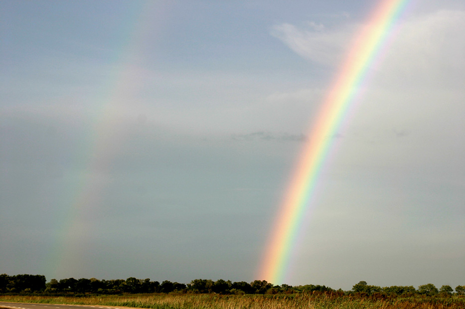 Doppel-Regenbogen in der Camarque