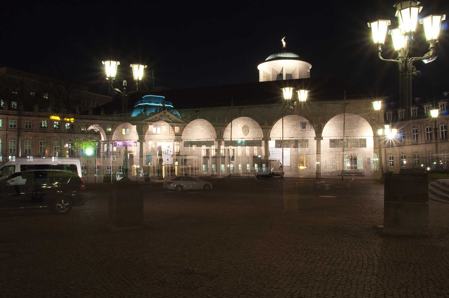 Doppelbelichtung Stuttgarter Schloss