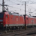 Doppelpack BR 185 mit Kohlezug