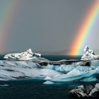 Doppelregenbogen am Jökulsarlon (Island)