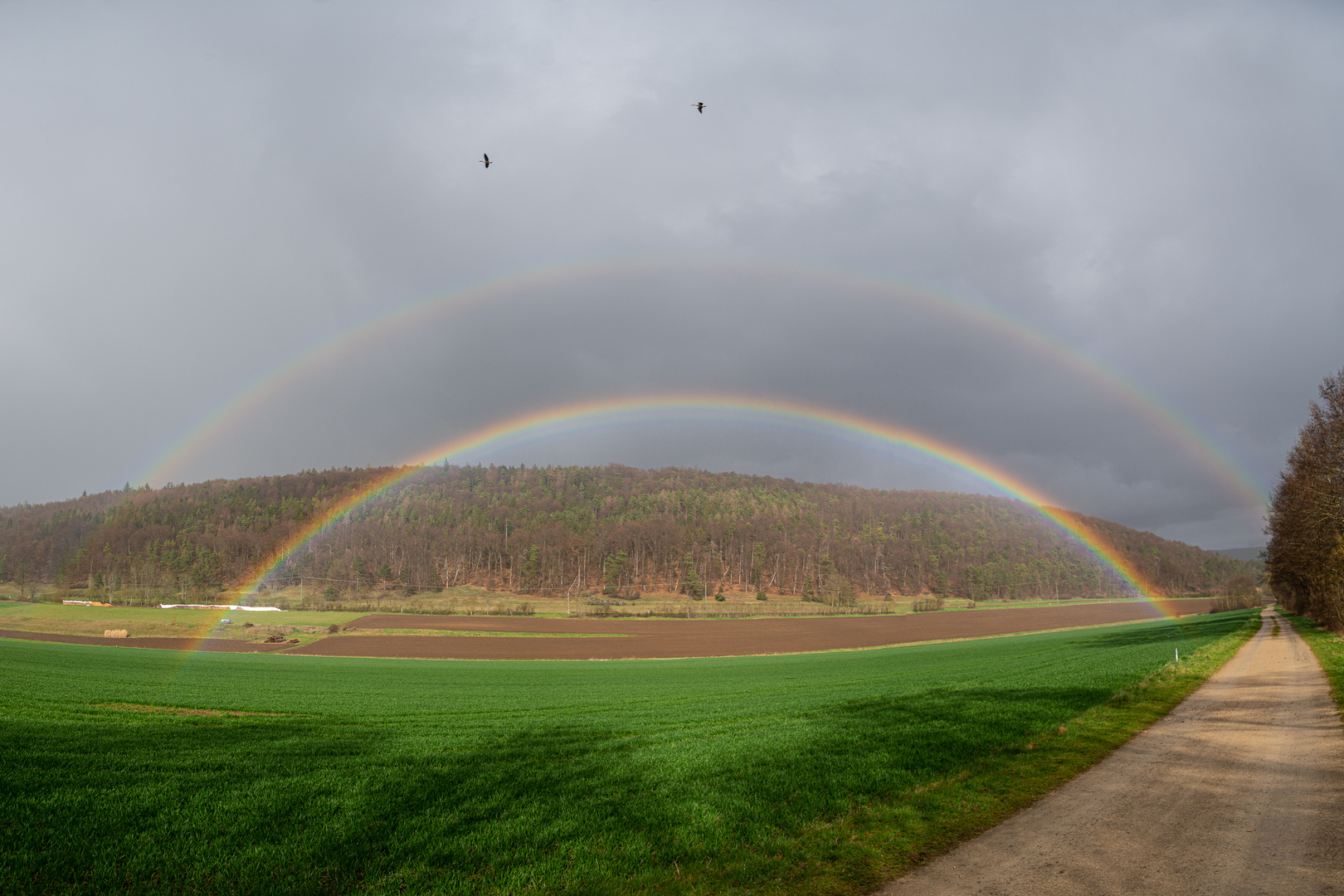 Doppelregenbogen im Altmühltal