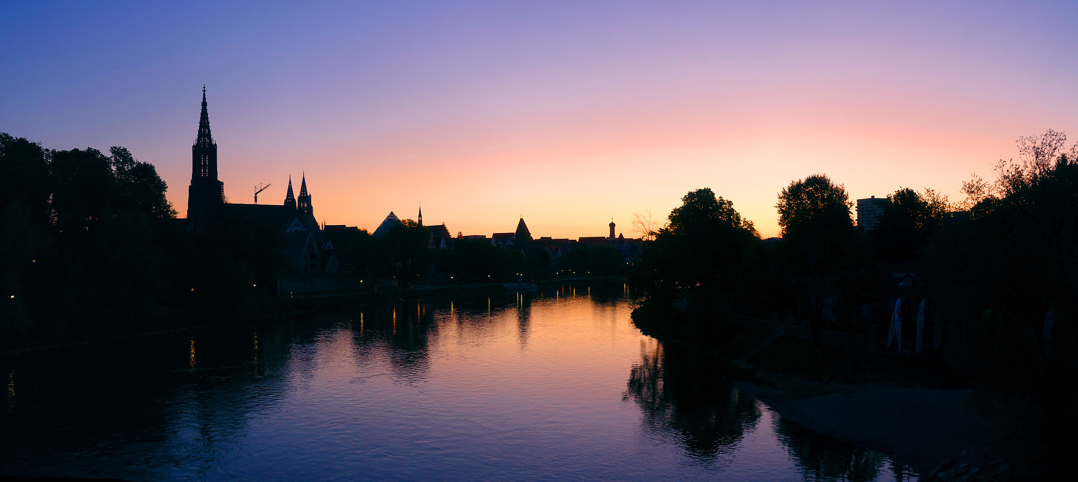 Doppelstadt Ulm / Neu-Ulm beim Erwachen