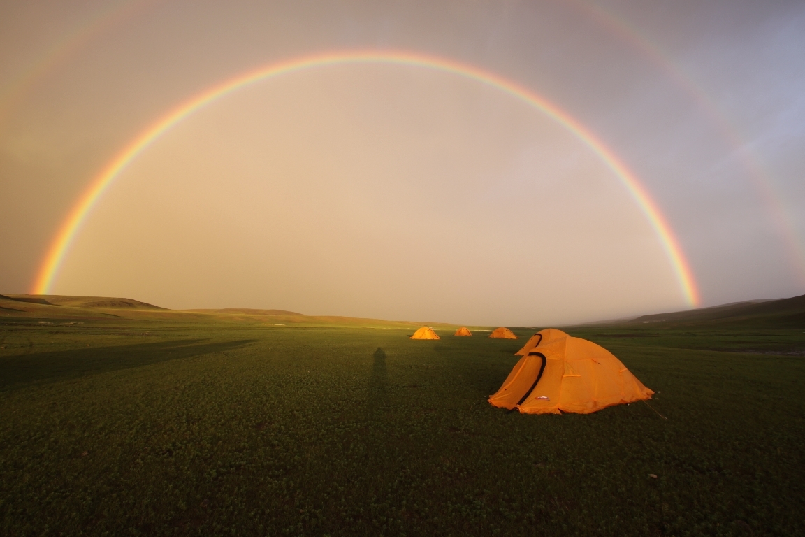 Doppelt der Regenbogen