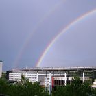 Doppelte Regenbogen über Wolfsburg