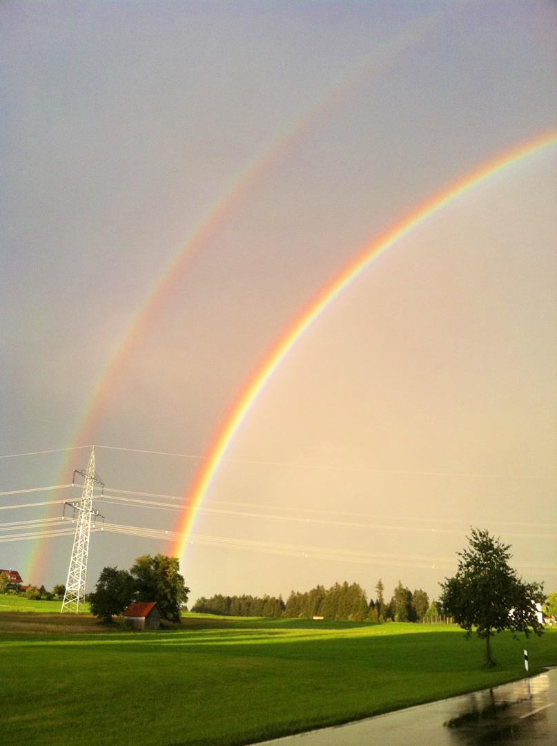 doppelter Regenbogen