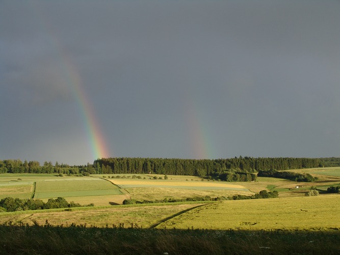 doppelter Regenbogen