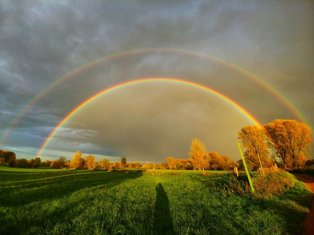 Doppelter Regenbogen Foto & Bild himmel, landschaft, düsseldorf