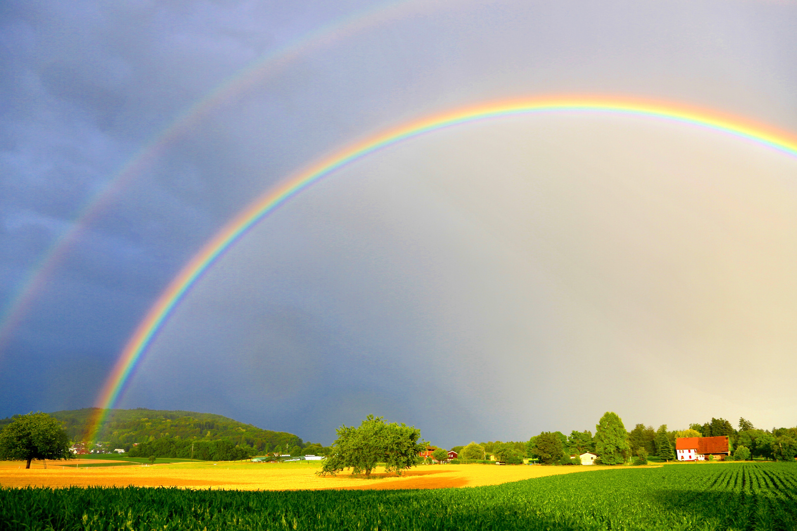 doppelter Regenbogen Foto &amp; Bild | natur, landschaft, regenbogen Bilder auf  fotocommunity