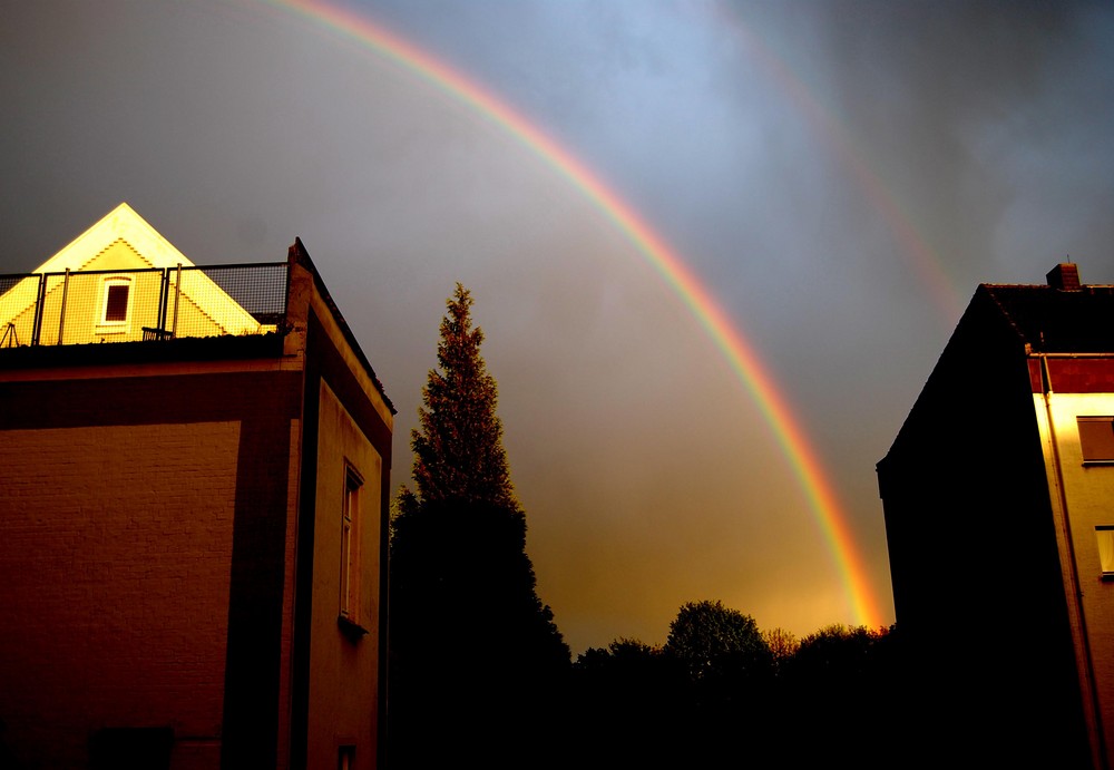 doppelter Regenbogen