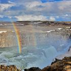 Doppelter Regenbogen am Gullfoss