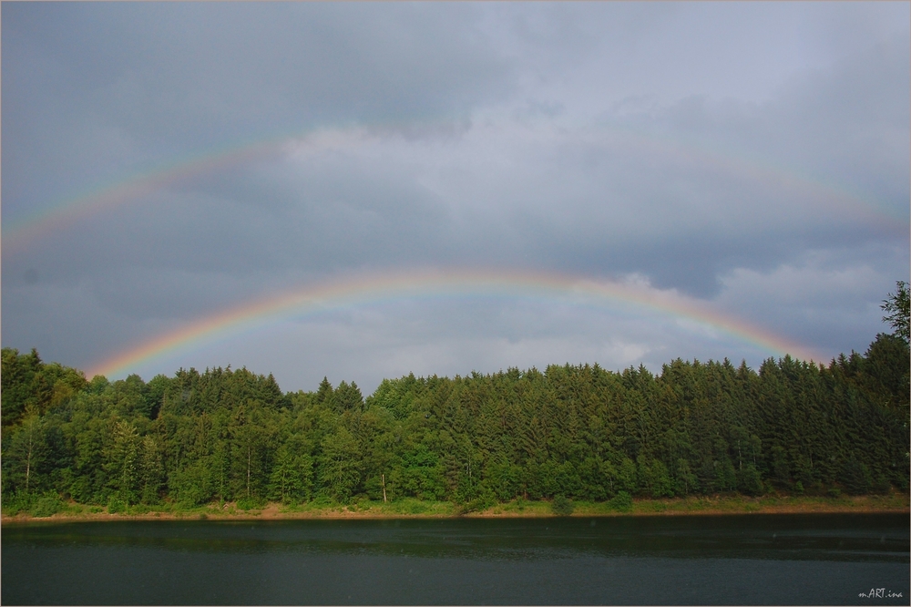 Doppelter Regenbogen an der Wuppertalsperre