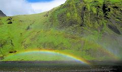 Doppelter Regenbogen auf Island