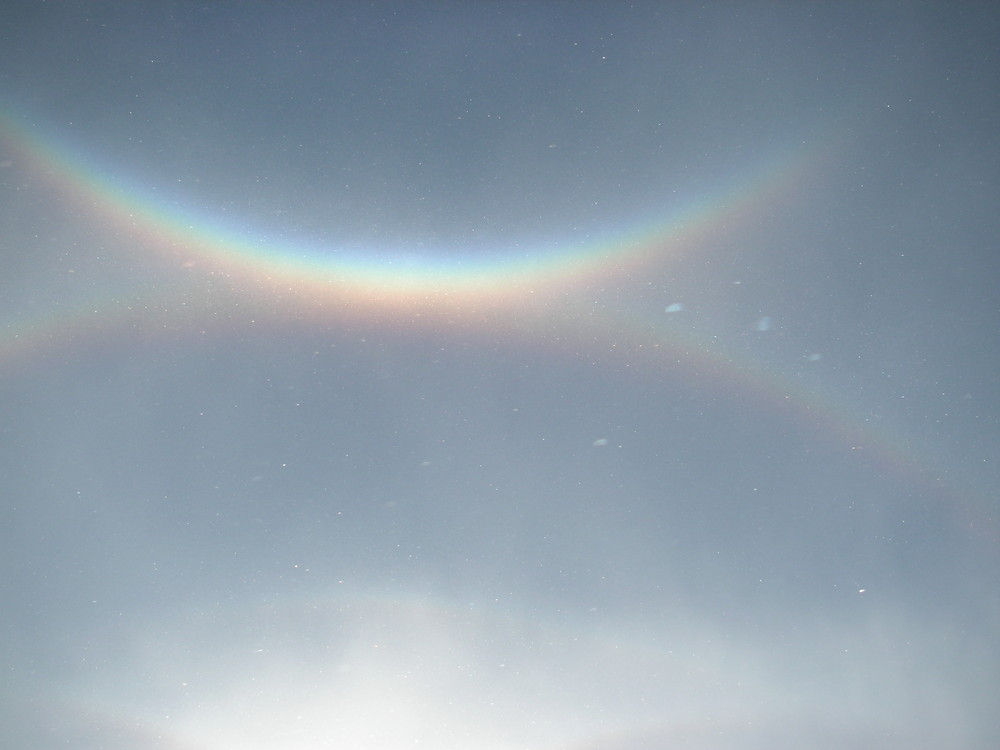 Doppelter Regenbogen im Skigebiet Servaus