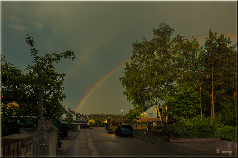 Doppelter Regenbogen in Büchenbach