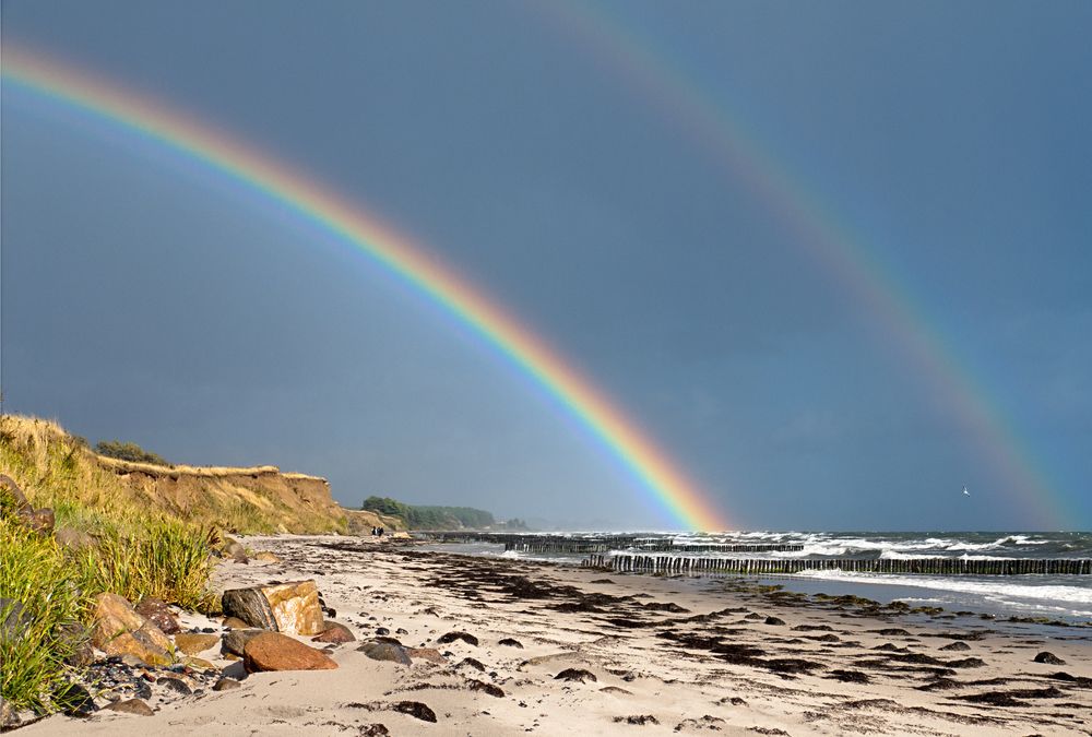 Doppelter Regenbogen Kintholm Havn