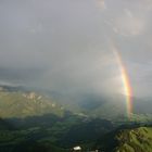 Doppelter Regenbogen mit Wendelsteinschatten