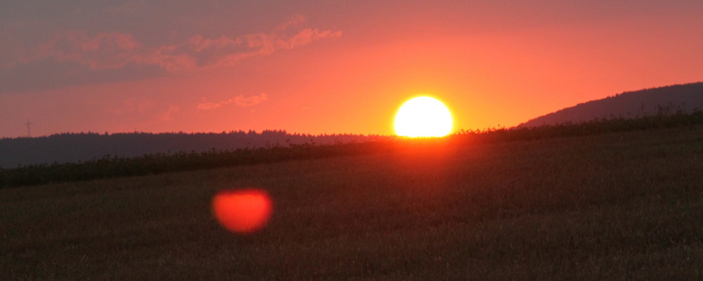 Doppelter Sonnenuntergang