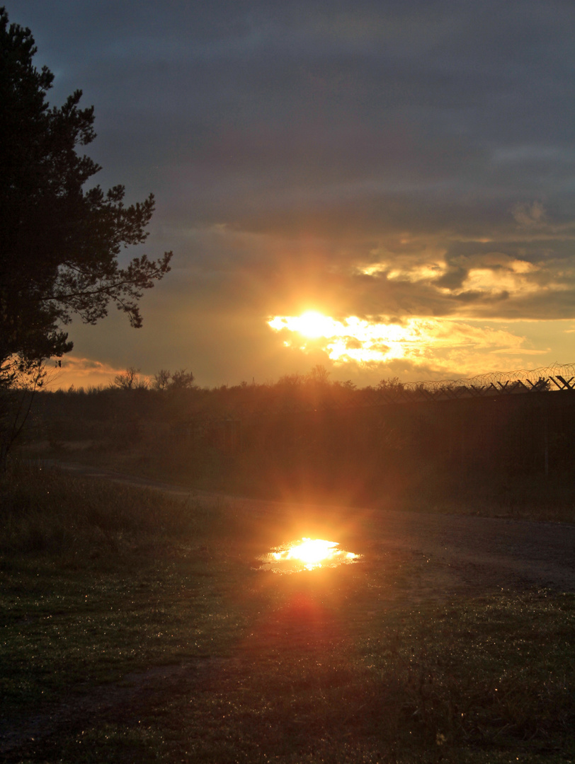 Doppelter Sonnenuntergang