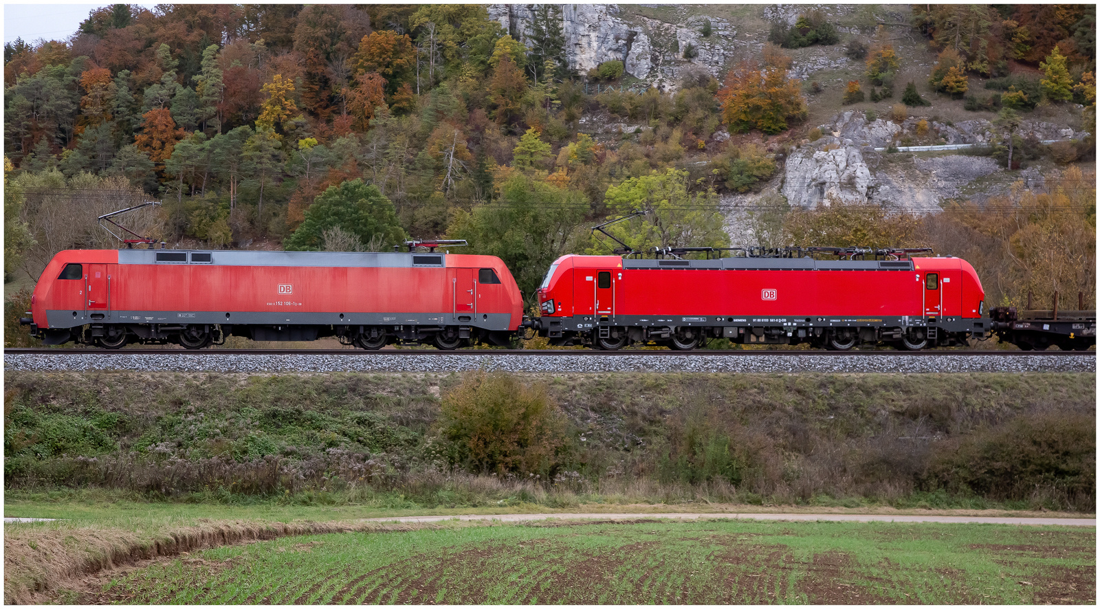 Doppeltraktion am Esslinger-Berg-Tunnel