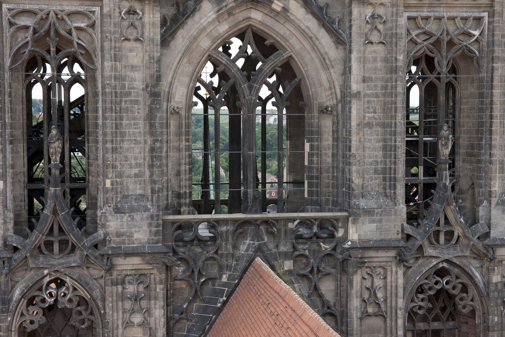 Doppelturm im Dom zu Meißen (Detail-Ansicht)