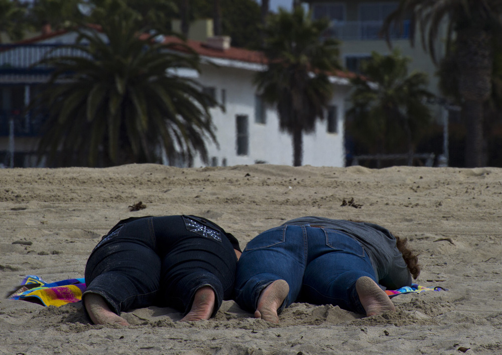 DOPPIA PENNICA SULLA SPIAGGIA DI SANTA MONICA