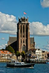 Dordrecht - View on Grote Kerk Seen From Oude Maas River Bank - Side Zwijndrecht - 02