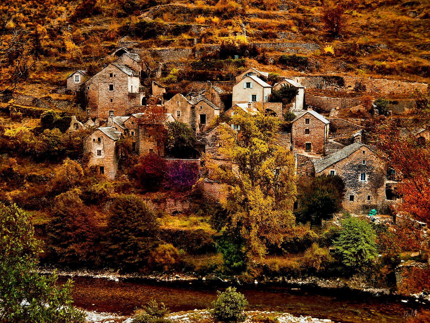 dorf im herbst