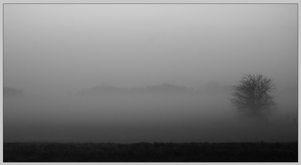 Dorf im Nebel