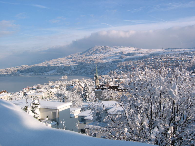 Dorf im Schnee