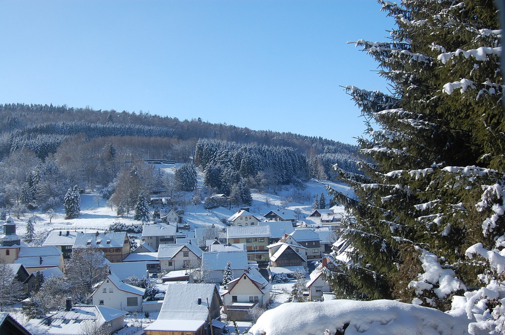 Dorf im Schnee