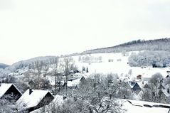 Dorf im Schnee