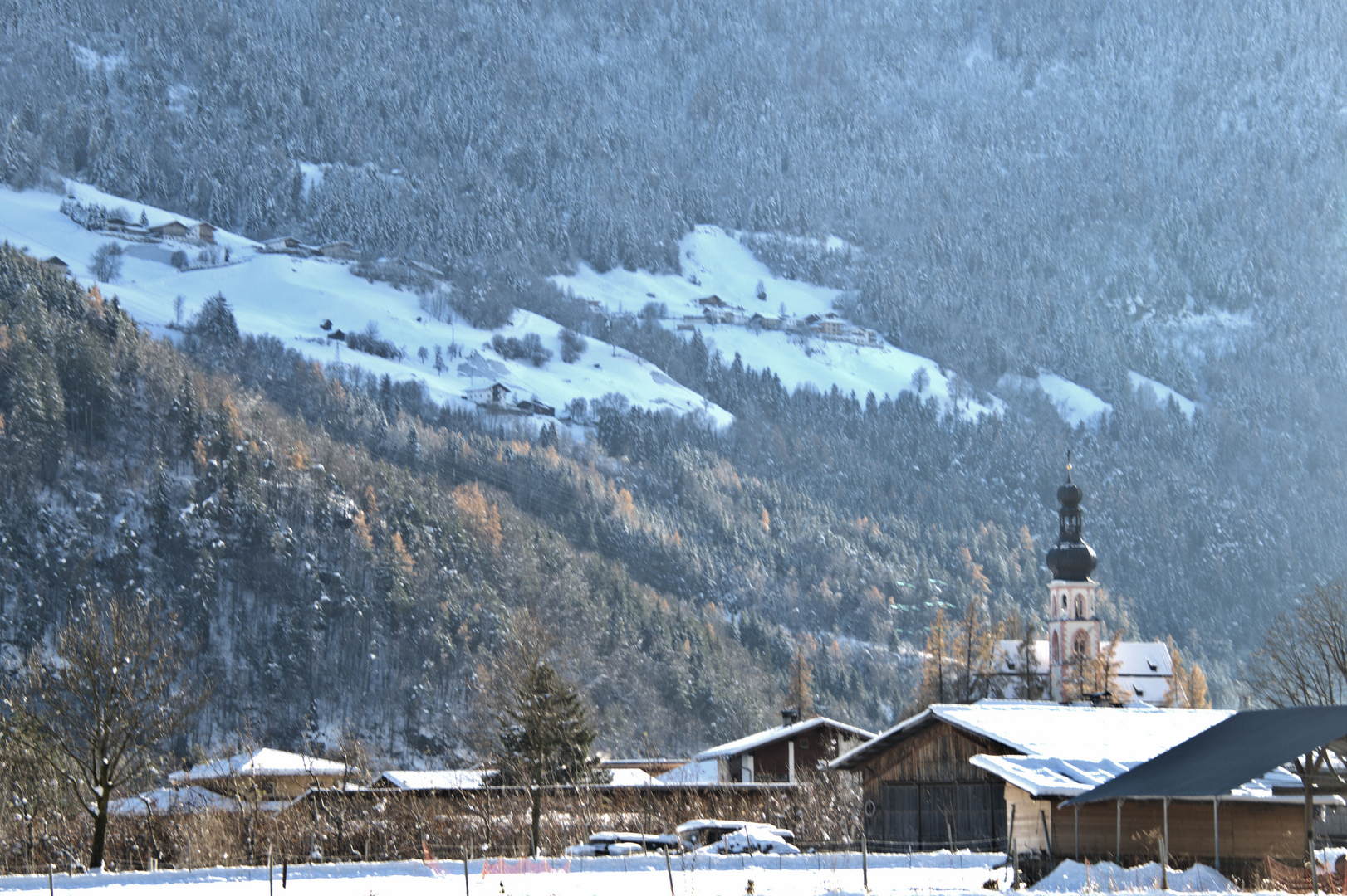 Dorf im Winter