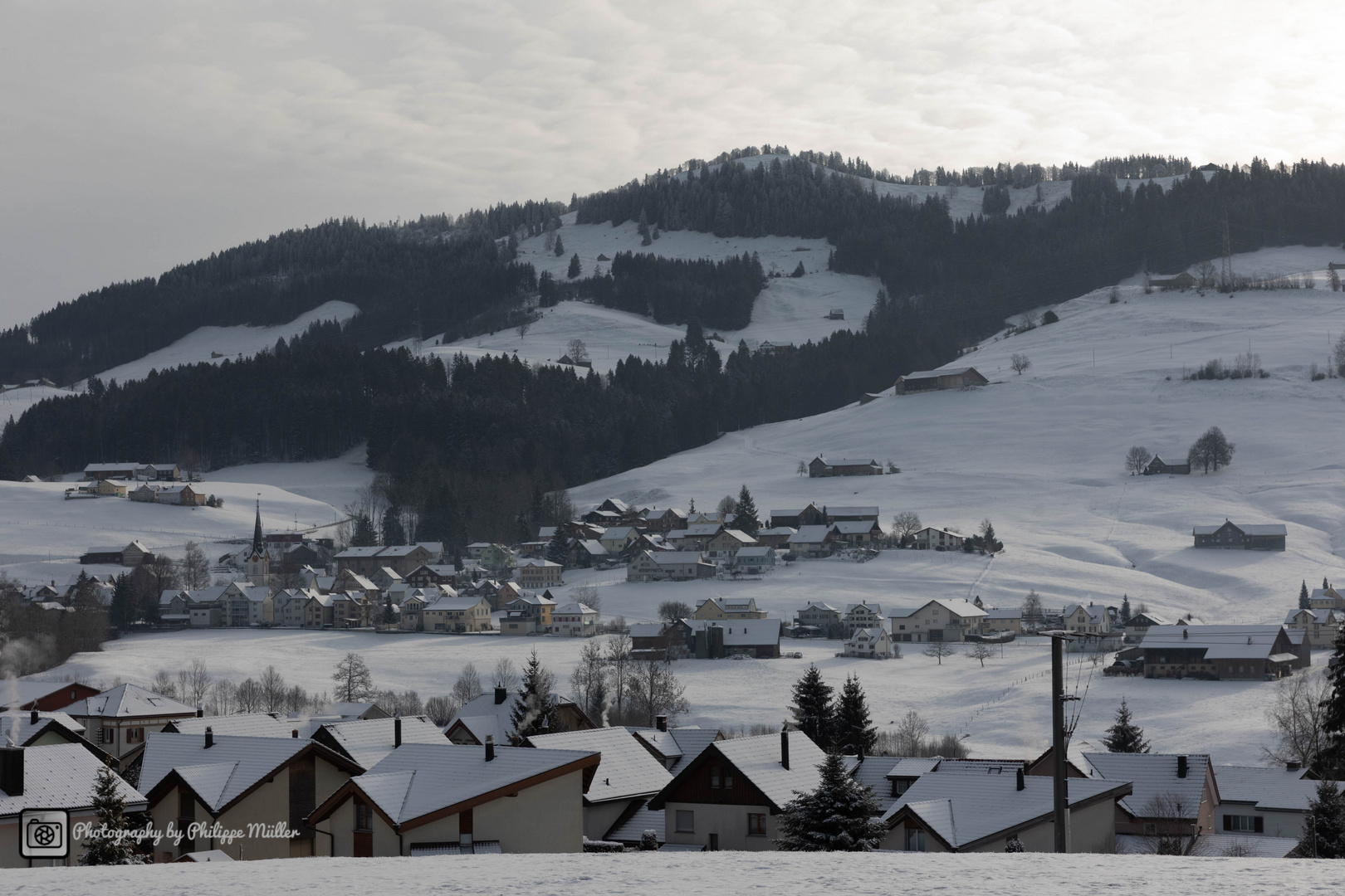 Dorf im Winterrock