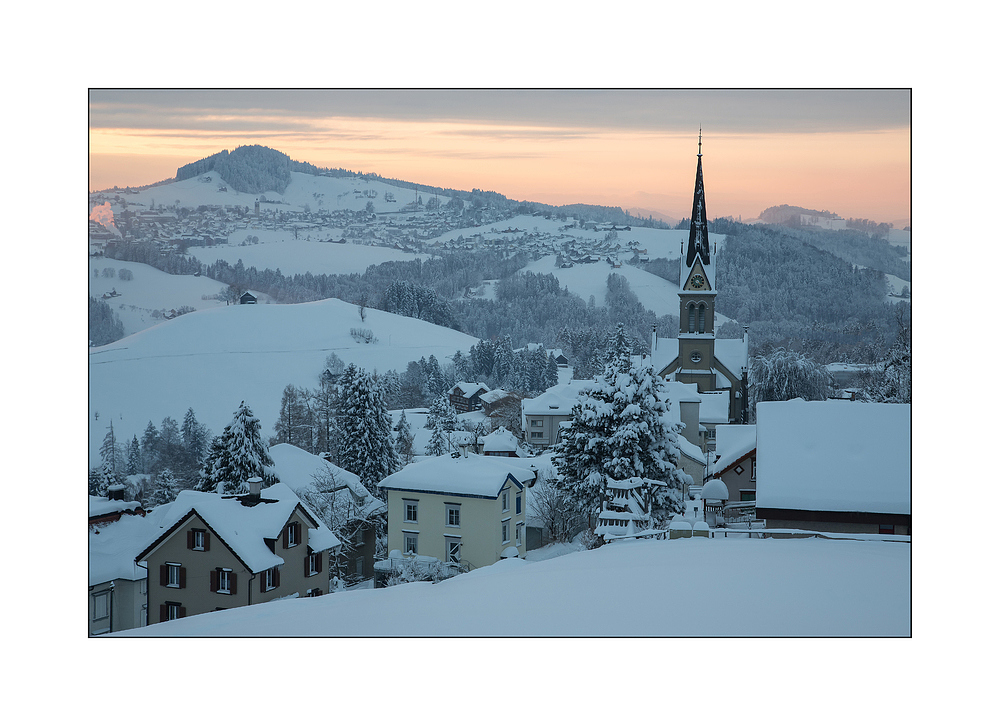 Dorf im Winterschlaf