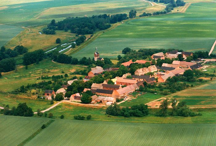 Dorf in den Elbauen bei Torgau