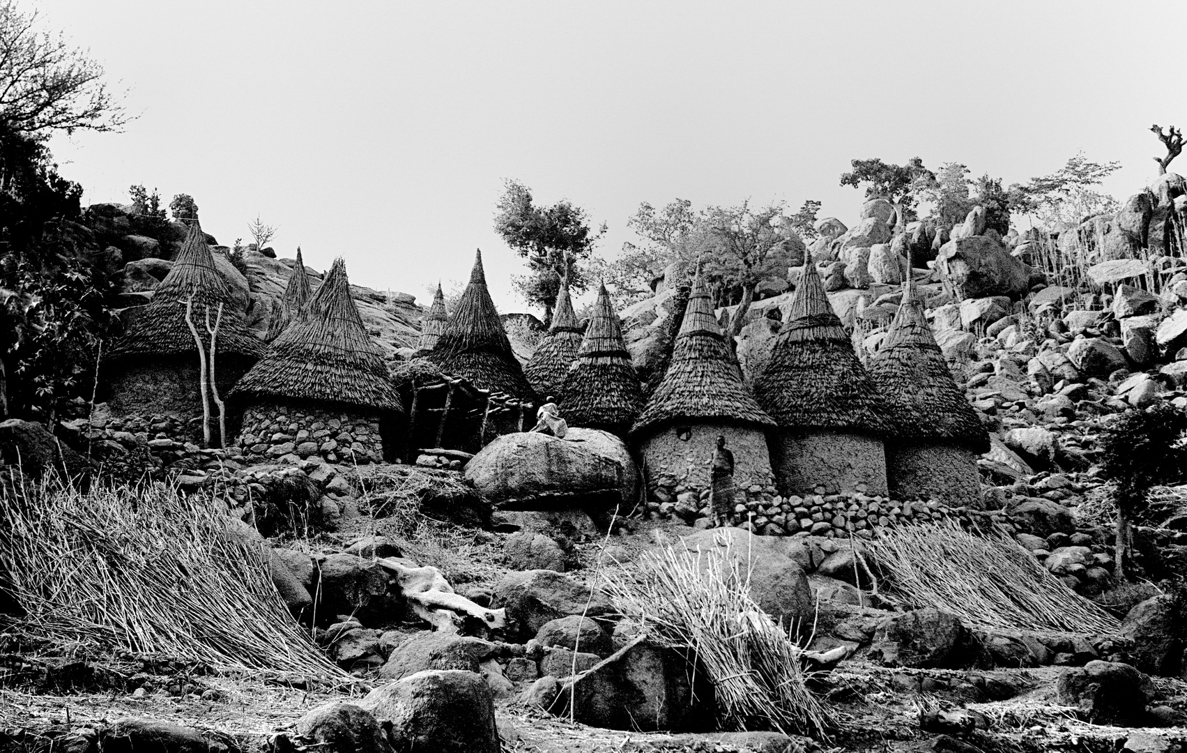 Dorf in den Mandara-Bergen, Kamerun